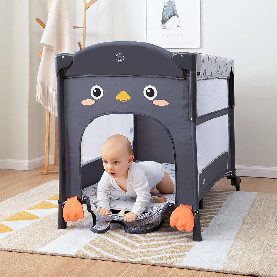 开箱评测：小米推出贝影随行折叠便携多功能婴儿床，智能快捷安装，给孩子一个移动的家