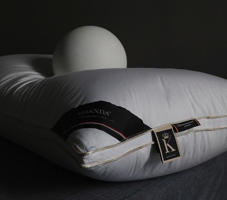 SIDANDA新品KING系列白鹅绒枕：95%匈牙利白鹅绒填充 160s贡缎面料