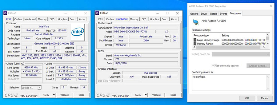 微星为Intel 400系芯片组主板更新BIOS以支持AMD SAM技术