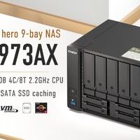 AMD四核/9盘位/QuTS hero系统：威联通推出新款TS-h973AX NAS