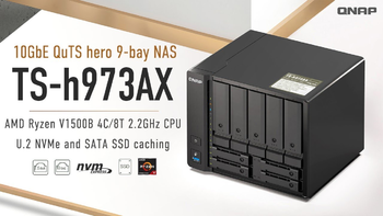 AMD四核/9盘位/QuTS hero系统：威联通推出新款TS-h973AX NAS