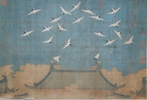 史上最高清《瑞鹤图》实拍，画中隐藏着北宋灭亡怎样的秘密？_艺术品_