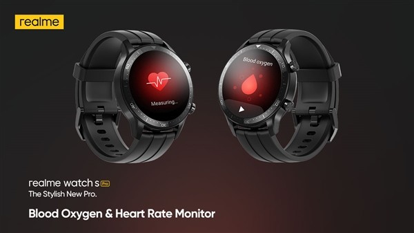 日常续航14天，支持血氧、实时心率检测：realme Watch S Pro发布
