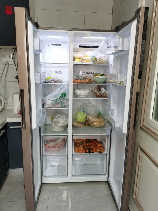 haier海尔bcd507wdpt对开门冰箱