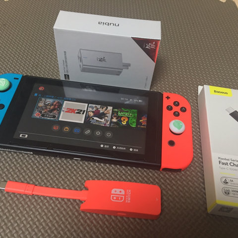 4k扩展钨、65w充电器、100w线 ， switch 外出好搭配