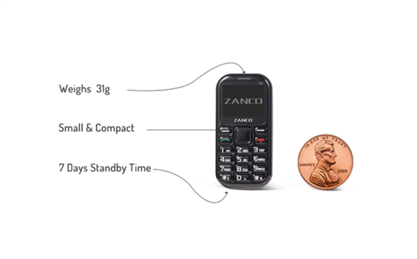 号称世界最小的手机，Zanco Tiny T2 终于发售