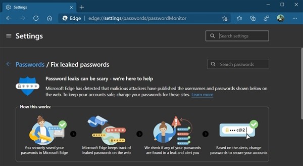 微软Edge 88新功能曝光，密码泄露会警报