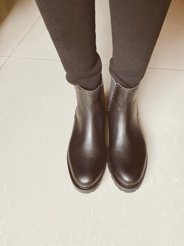 Bata | 拔佳牛皮厚底女鞋真皮靴子女