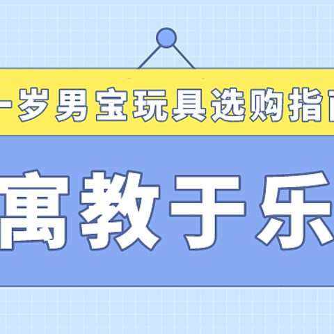 寓教于乐，一岁男宝玩具选购指南—自用、送人