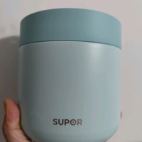 苏泊尔带分割1150毫升淡蓝色保温饭桶开箱
