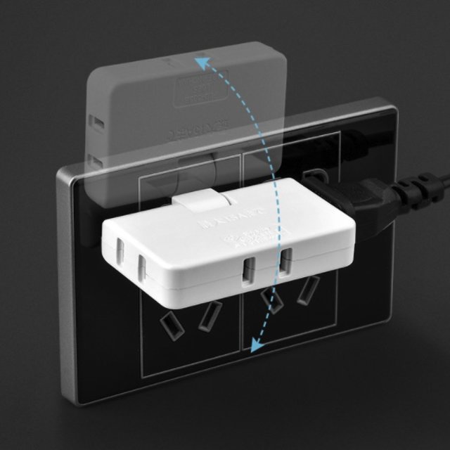 每日好物：解决狭窄空间插座问题，试试这几款转换插座，一拖N、可旋转～