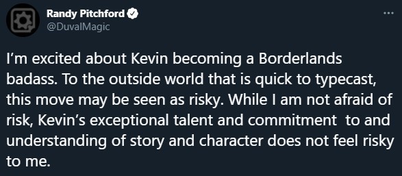 黑人笑星凯文·哈特将出演《无主之地》中的罗兰，玩家纷纷表示不满，人设差距过大