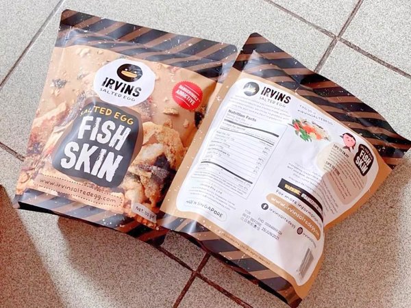 营养美味的irvins咸蛋黄鱼皮