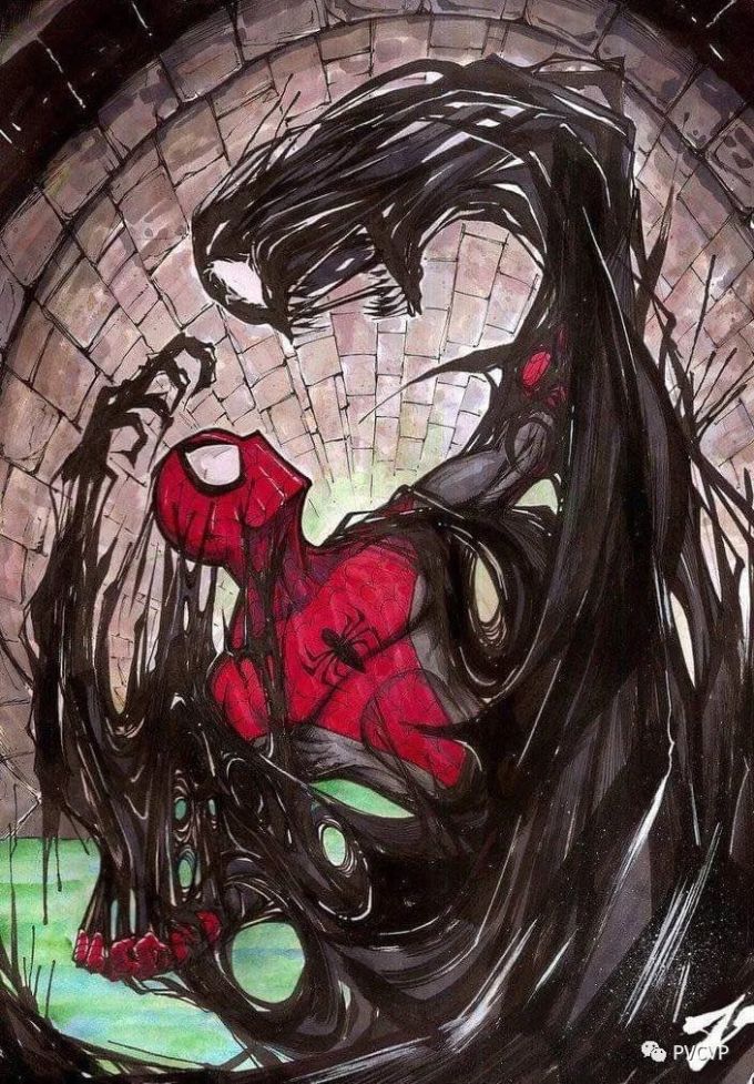 我是完完全全被俘获了:这一款「蜘蛛侠vs毒液」的3d建模就是caleb