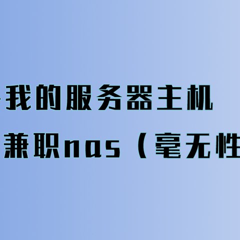 这回是我自己自用的服务器主机（别抄，毫无性价比）