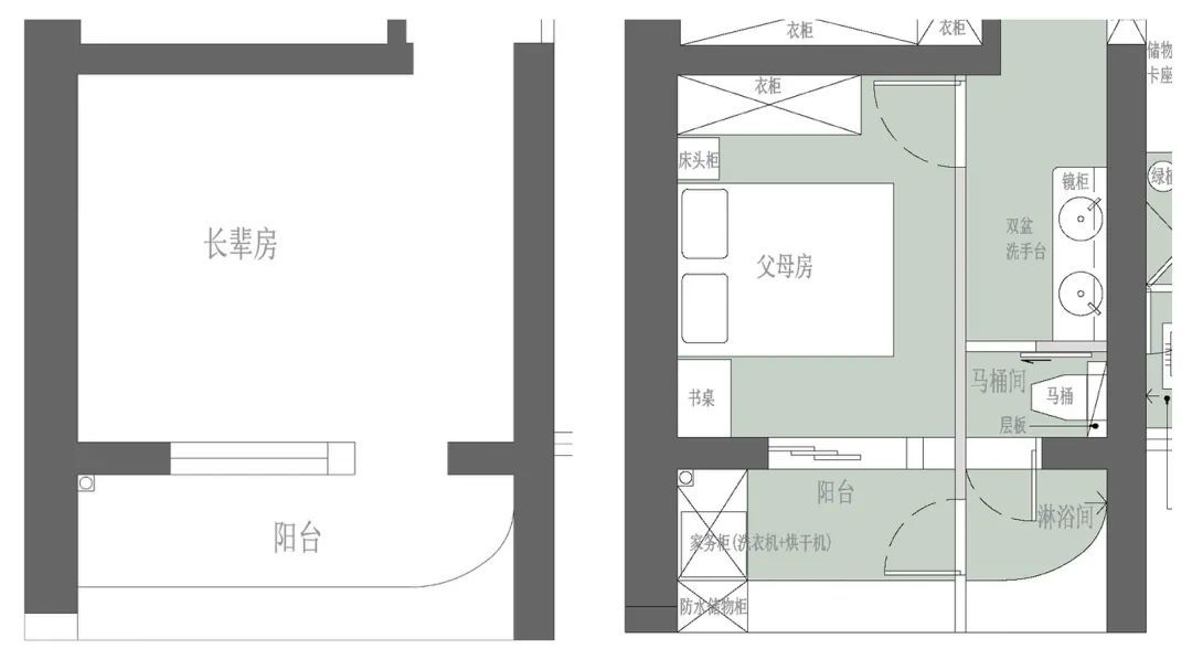 旧房新生！深圳82㎡两居一卫改三居两卫，住下三代六口人，超清新北欧日式风！