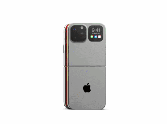 最新折叠屏iPhone渲染图出炉，保留刘海、上下折叠设计