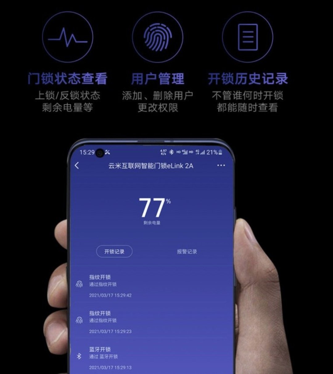 小米有品上新云米全自动智能门锁eLink 2A 999元起