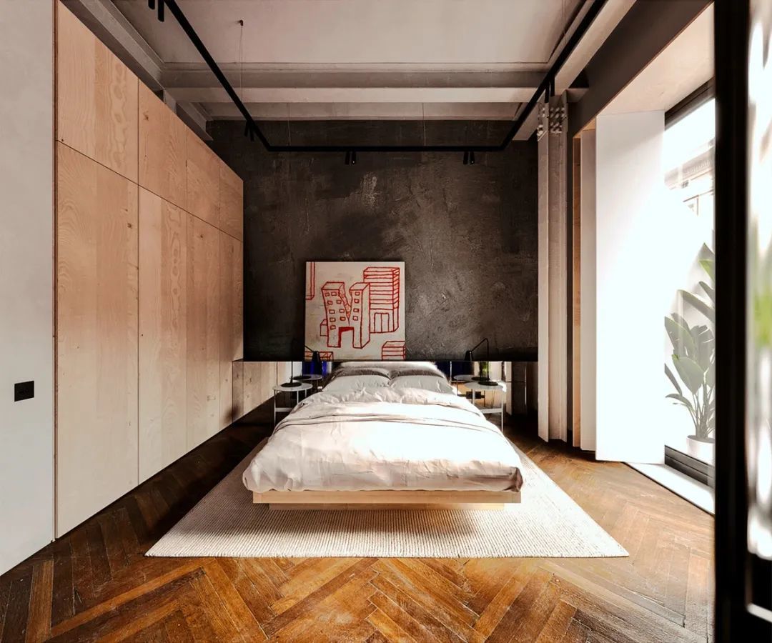 120平米的公寓融合了新与旧、粗犷与细腻、厚重与轻盈