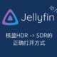  Jellyfin 10.7+ 开启VPP色彩映射，核显映射速度也能上天！　