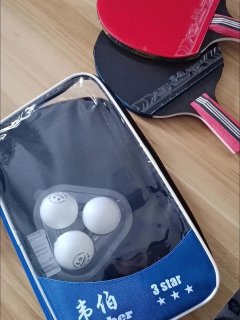 webber韦伯乒乓球拍红色横拍直拍各1支3球包护边