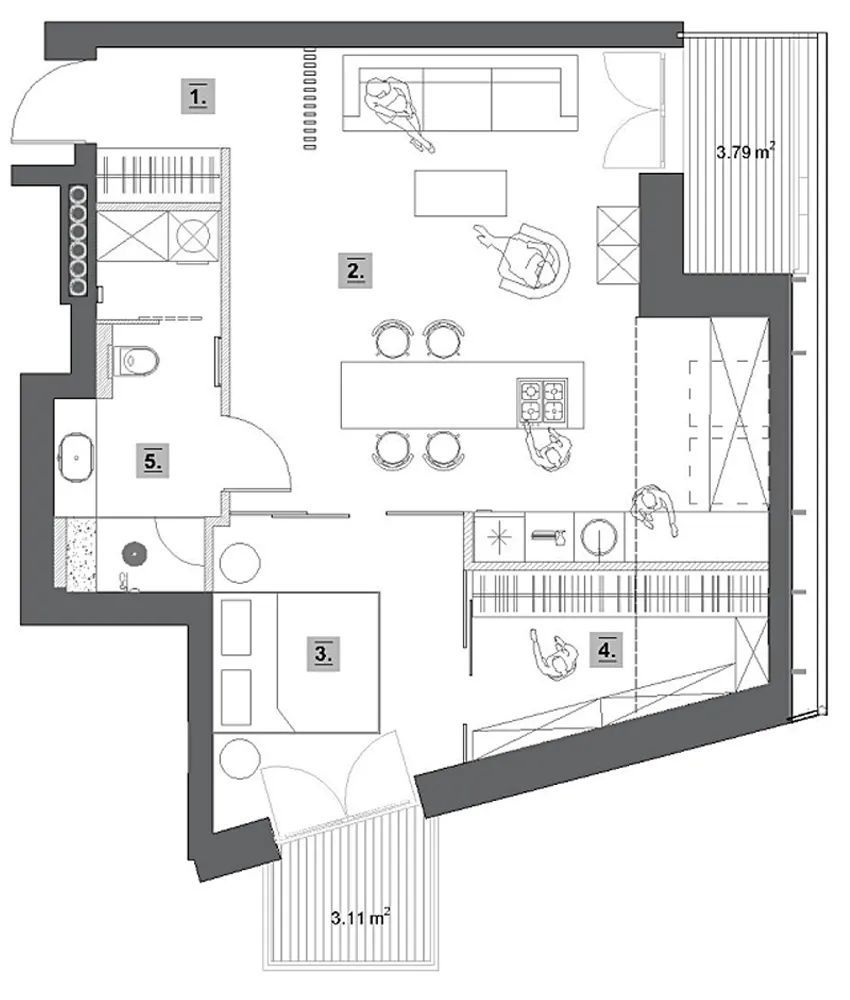 59㎡「无印风」小公寓设计，一体式LDK+障子门隔断，一人住真实用！