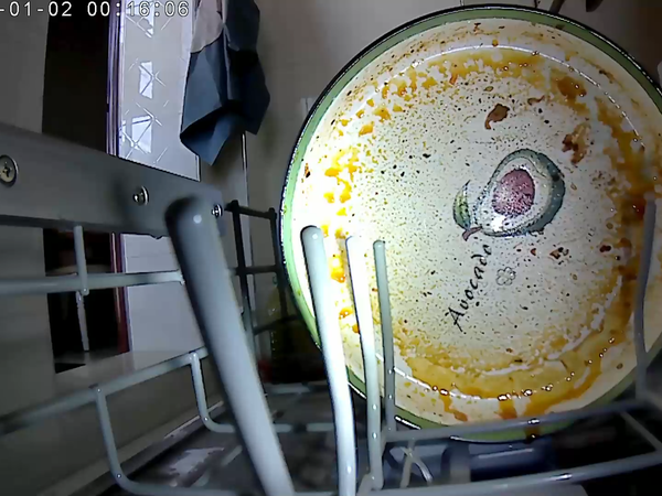 终于拍摄到了洗碗机是如何洗干净盘子的