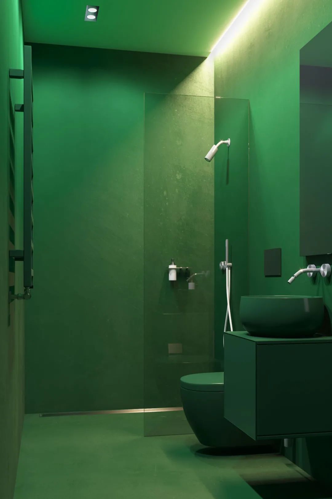 90平米上下层住宅，粗犷、清爽、大胆又细腻，还有果绿色浴室你感受下