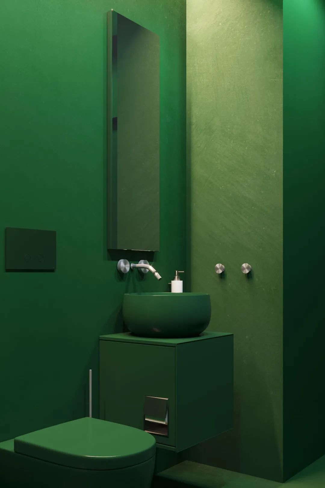90平米上下层住宅，粗犷、清爽、大胆又细腻，还有果绿色浴室你感受下
