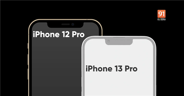 iPhone 13/13 Pro高清渲染图：刘海明显缩小