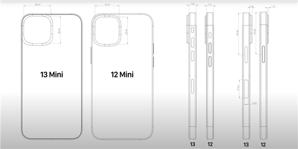 iPhone 13系列高清CAD设计图偷跑：尺寸不变、配件可通用