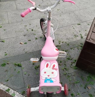 娇嫩粉色萌萌哒三轮变速儿童自行车值得购买
