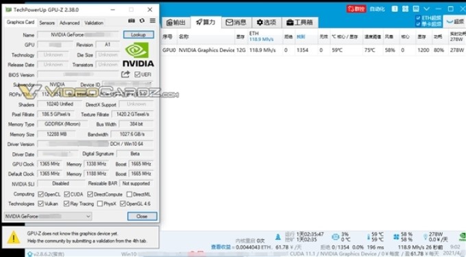 RTX 3080 Ti核心照、挖矿算力首曝:矿工两眼放光