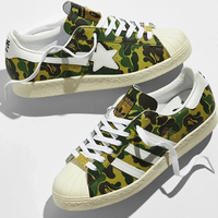 「迷彩元素」全新BAPE x adidas Superstar宣传图曝光，5.1发售！