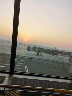夕阳无限好——日落前的首都机场