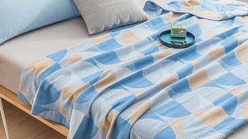 亲肤洁净，透气舒适，抗菌防螨纱布空调毯