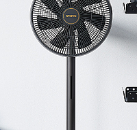 温感变频，智米直流变频落地扇3黑金版，动态还原自然风
