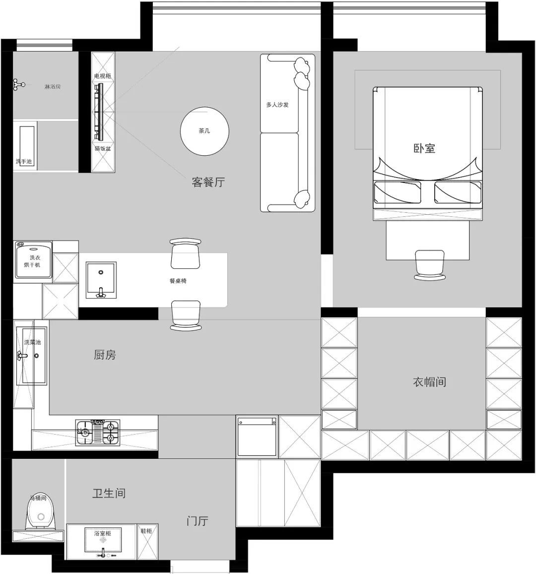 66 m²帝都精英男一人居，不要次卧装俩厨房，整屋智能太上头！