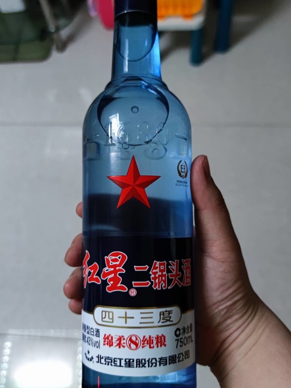 有券的上蘇寧super會員紅星二鍋頭酒綿柔8純糧陳釀43度500ml