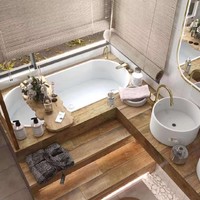 浴室设计分享，木质自然风，让生活更具仪式感