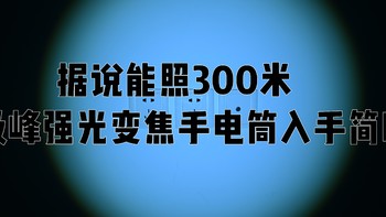 据说能照300米 - 极峰强光变焦手电筒入手简晒