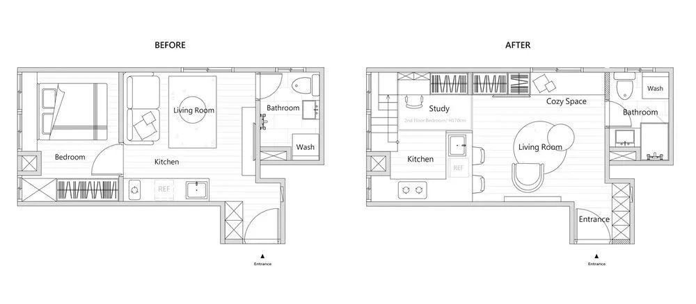 这座23平米的微型公寓，设计师爆改后，居然变成了我买不起的样子！