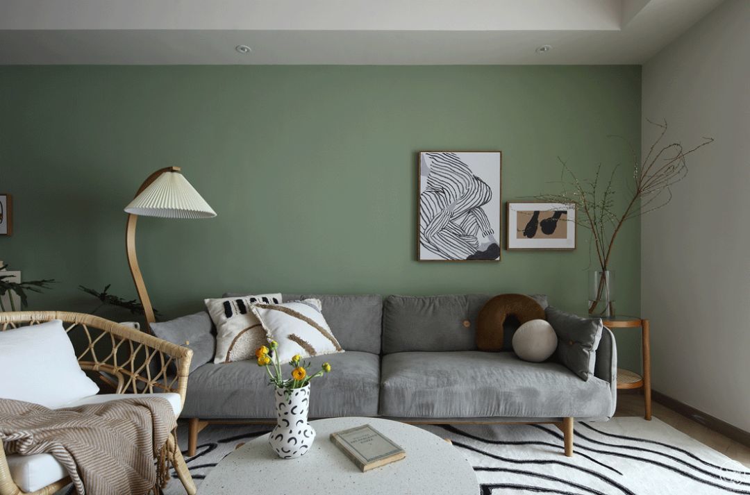 藤编、绿植、色彩让精装房变成真正的家，归来即春暖