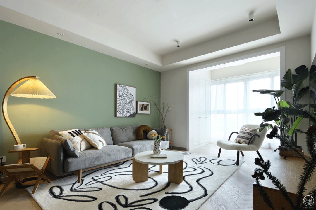 藤编、绿植、色彩让精装房变成真正的家，归来即春暖