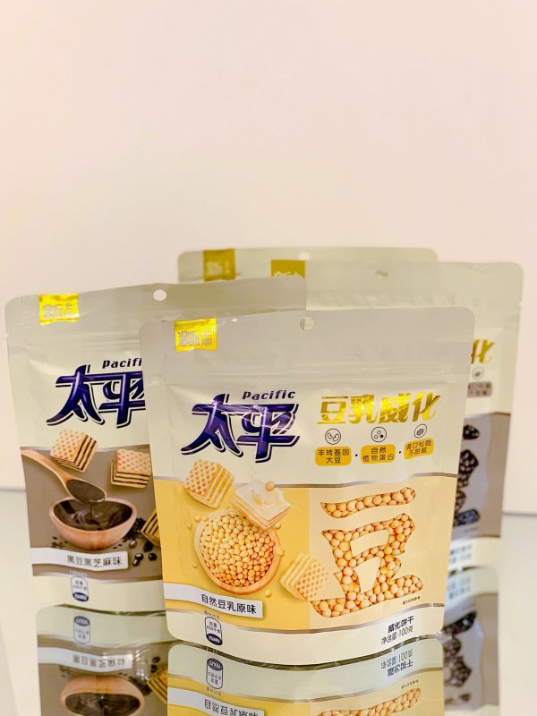 pacific太平豆乳威化饼干黑豆黑芝麻味100g