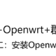 ESXI+Openwrt+黑群晖   篇二：安装Openwrt