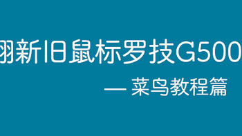 自己动手做维修 篇二十二：翻新旧鼠标罗技G500s —— 菜鸟教程篇