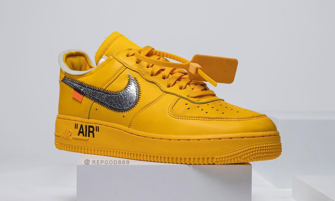 Off-White™ x Nike Air Force 1「University Gold」实物近赏_休闲运动