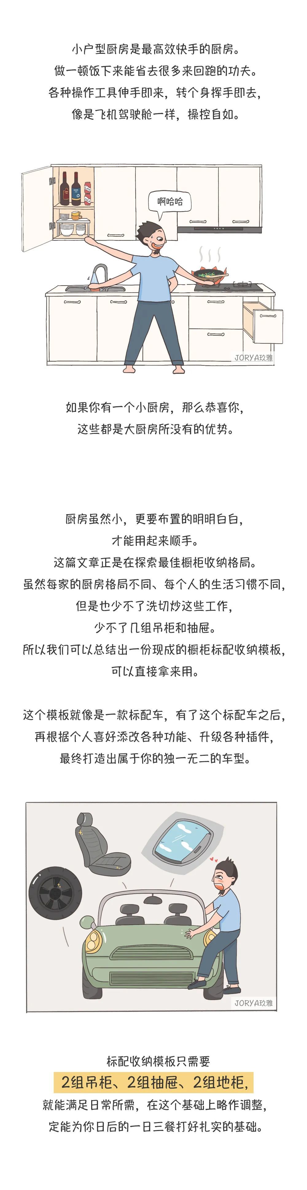 厨房收纳一团糟？用这套“2+2+2”橱柜布局法，超详细尺寸说明，直接抄作业！