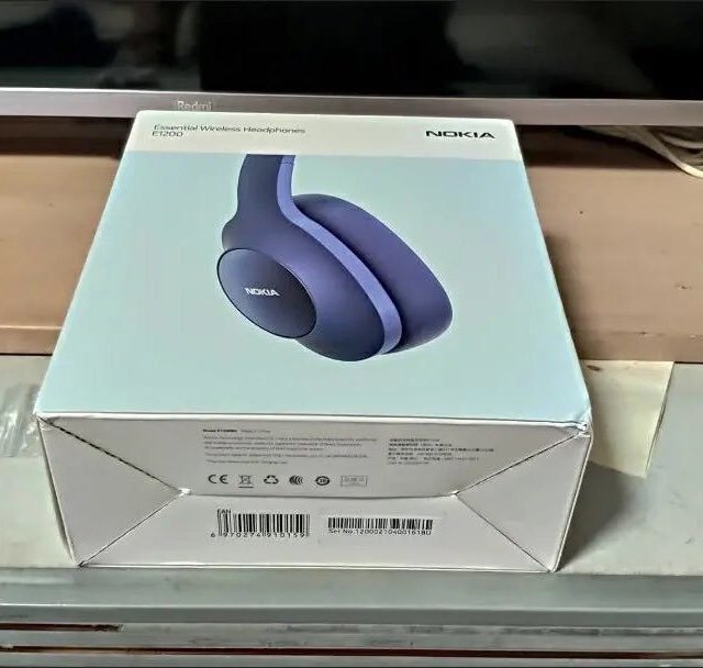 nokia诺基亚e1200耳罩式头戴式动圈降噪蓝牙耳机珍珠白